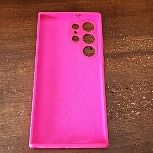 samsung s23 ultra silicone hot pink phone case
